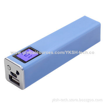 2,600mAh Power Bank in Lipstick Shape with Digital Display Function